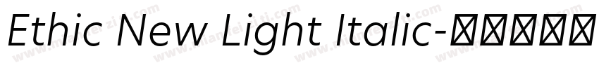 Ethic New Light Italic字体转换